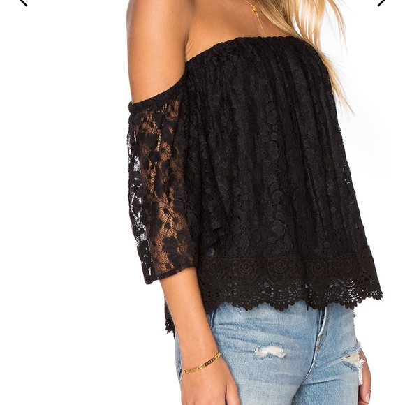 Misa Los Angeles Lillian lace off the shoulder top - Picture 10 of 12